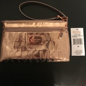 Large Rose Gold Michael Kors Wristlet